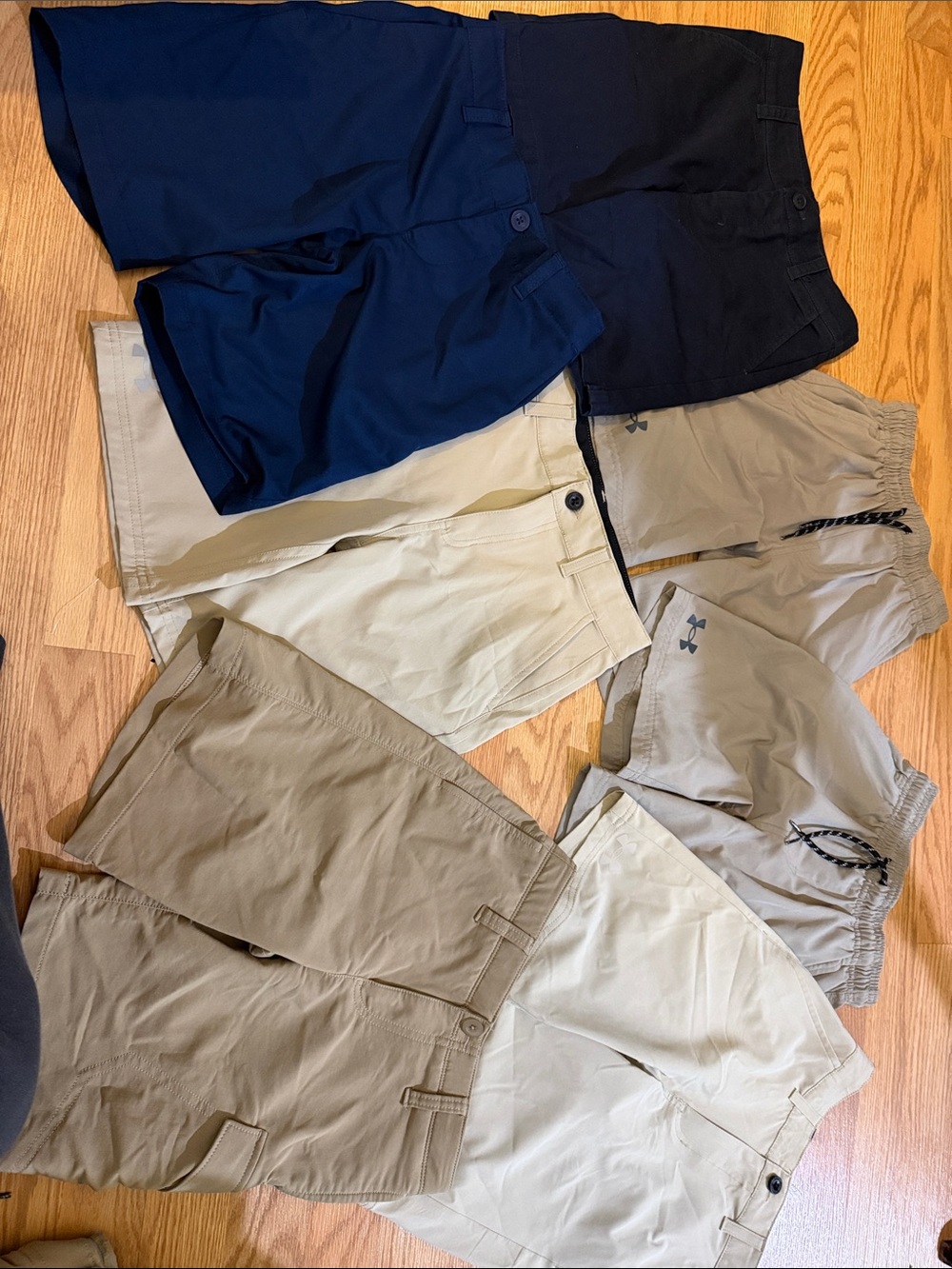 Under Armour Boys Mixed Shorts Pack - Navy, Black, Khaki, Tan, Beige
